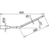 Przedłużacz kątowy 25 st.