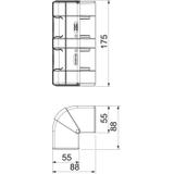 GK-AH53165AL, Naroże zewnętrzne, ruchome
