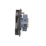 Simon 54 Gniazdo z/u podwójne z funkcją niezm. faz16A z. śrub. monoblok antracyt