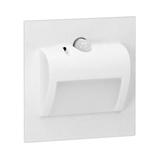 DRACO LED NEW 1,5W, oprawa schodowa podtynkowa, 12VDC, 30lm, 3000K, biała, czujnik ruchu i zmierzchu