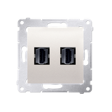 Simon 54 Gniazdo HDMI podwójne kremowy