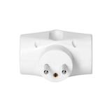 Rozgałęźnik 2x2P+Z, 1x2P/II, biały OR-AE-13221 ORNO