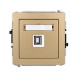 DECO Mechanizm gniazda pojedynczego USB A-B 2.0 złoty metalik