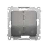 Simon 54 Łącznik krzyżowy podwójny 10A 250V szybkozłączka antracyt DW7/2.01/48 KONTAKT