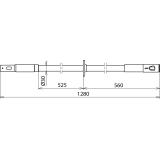 Drążek izolacyjny 36 kV 50 Hz, dł. 1280 mm