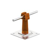 AN-11P/OH/-N Uchwyt na płytce stal.H=7cm Z-zatrz. /OH/ brązowy