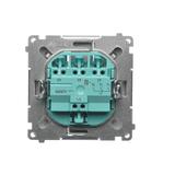 Simon Basic Łącznik potrójny 10A szybkozłączka satynowy