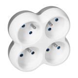 Rozgałęźnik 4x2P+Z biało-szary OR-AE-13240 ORNO