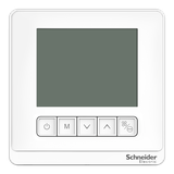 TC903, termostat fancoil 4-rurowy, 230 VAC, went. 3-bieg, zawór 0-10V, przyciski, biały, Deluxe