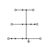 TOPJOBS złączka 3-piętrowa 2,5 mm2 żółto-zielona