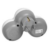 Rozgałęźnik 3x2P+Z (Schuko), biało-szary OR-AE-13239(GS) ORNO