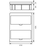 Rozdzielnica podtynkowa 2x12 IP40 RP-24/B Fala (N+PE) 8.15 OPATÓWEK