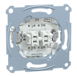 Merten, mechanizm przycisku podwójnego zwierno-rozwiernego jednobiegunowego, 10 A, AC 250 V