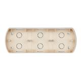 TREND Puszka montażowa pozioma potrójna beżowa