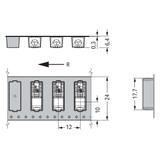złączka SMD do płytek drukowanych z przyciskami