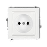 DECO Mechanizm gniazda pojedynczego bez uziemienia 2P (przesłony torów prądowych) biały mat