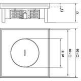 tehalit.VE-EE Pokrywa tubus IP54 5kN EKQ06 200x200 15mm stal nierdzewna EKQ060TM15 HAGER