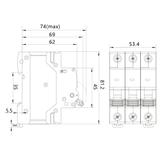 Wyłącznik nadprądowy 6kA 3P C16A OCB/C16/3P 87.670 OPATÓWEK