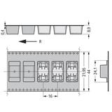 złączka SMD-Through-Board do pł.druk.