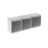 Wyłącznik BETA, potrójny, jednobiegunowy, IP44, szary*