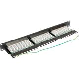 Panel kat. 5e 19 cali 1U 24xRJ45 FTP czarny z półką Partners CCAS-PA5E-24STP-O-2 C&C
