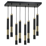 Milagro lampa wisząca Dallas 8xGU10 czarno/złota MLP6551