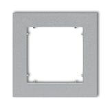 MINI Ramka uniwersalna pojedyncza z tworzywa srebrny metalik