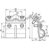 Zacisk do rynny, do zawiniętych brzegów 13-25 mm, St/tZn