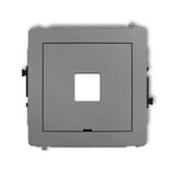 DECO Mechanizm gniazda multimedialnego pojedynczego bez modułu, bez pola opisowego (standard Keyston