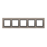 Simon 54 NATURE WMDZ-0150xS-098 Ramka 5-krotna Nature-Beton, CZARNY CHARAKTER, IP20/IP44. (IP44-nale DRN5/98 KONTAKT