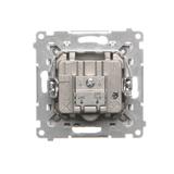 Simon 55 Gniazdo antenowe satelitarne podwójne SAT-SAT-RTV 2x Wejście: 5 MHz÷2,4 GHz Jasnoszary mat