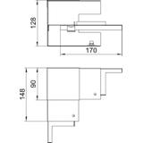 GS-SI90130RW, NAROŻE WEWN. 90X130 CZ.B.