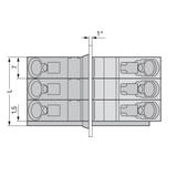 listwa zaciskowa 2-torowa 4 mm2 szara /50szt./ WAGO