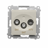 Simon 54 Gniazdo antenowe SAT-SAT-RTV satelitarne podwójne DASK2.01/42