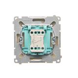 Simon Basic Łącznik schodowy z podświetleniem LED 10A 250V szybkozłączka beż BMW6L.01/12 KONTAKT