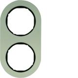 R.classic Ramka podwójna aluminium/czarny Berker 10122084 WLD9200AB HAGER