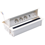 SIMON 480 TS48-710E30BK0-33 Cover 3 gn. typ E + ładow. USB A+C i płytka dla 2 złączy RJ45 keystone;