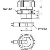 V-TEC TB32 17-20 Dławik kablowy, rozdzielny