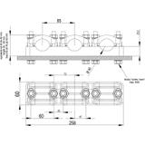 Uchwyt kabla siłowego KO40/3 potrójny OPATÓWEK