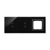 Simon 54 Touch Panel dotykowy S54 Touch 3 moduły 2 pola dotykowe pionowe + 2 pola dotykowe pionowe + 1 otwór na osprzęt S54 zastygła lawa DSTR3330/73 KONTAKT