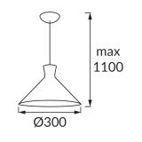 Wisząca oprawa oświetleniowa VERONE SILVER 30