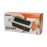 Gniazdo meblowe wpuszczane w blat z płaskim frezowanym rantem 3x2P+Z srebrne OR-AE-1336/G ORNO