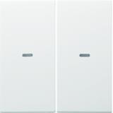BERKER KNX e/s B.x Klawisze z soczewką do modułu przycisku podwójnego biały połysk 80960389 HAGER