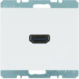 BERKER K.1 Gniazdo HDMI z przyłączem 90st biały 3315437009 HAGER