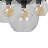 plafon Sofia Clear 3xE27 czarny MLP6586 Milagro