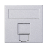 Simon Connect Płytka S500 1x RJ z osłoną NEXANS aluminium