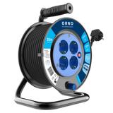 Przedłużacz bębnowy, 4 gniazda 2P+Z (schuko), kabel PVC H05VV-F 3x1.5mm2, długość - 30m, termik, prz