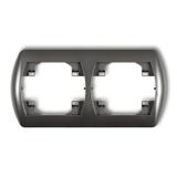 TREND Ramka pozioma podwójna grafitowa