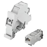 EPIC DATA HS RJ45 F 10G A (gniazdo Ethernet na szynę TH)