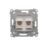 Simon 54 Gniazdo głośnikowe pojedyncze Przekrój przewodów dla wyjścia do 6 mm2 biały